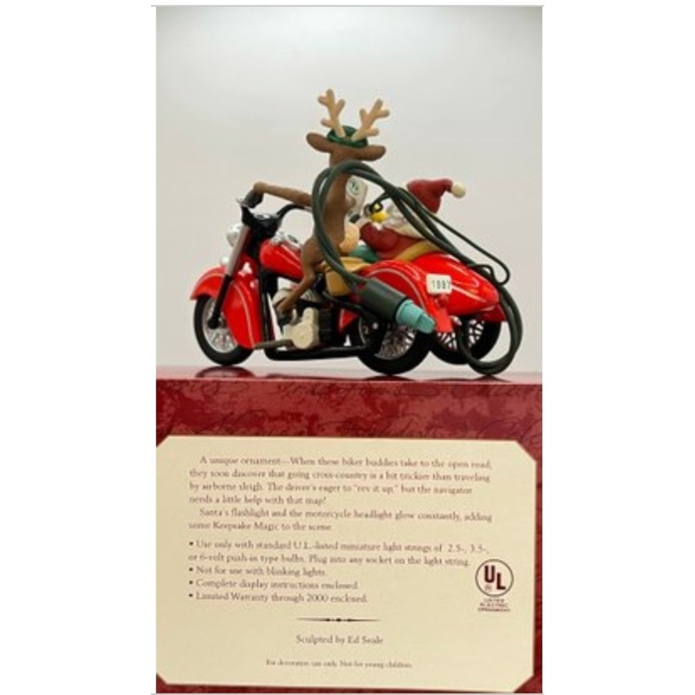 Vintage Christmas Hallmark Keepsake Magic Ornament 1997 Motorcycle Chums